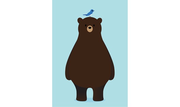 Bear with Blue Bird